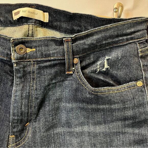 Levis Reworked Distressed Patchwork Jeans 515 Bootcut - Picture 6 of 11